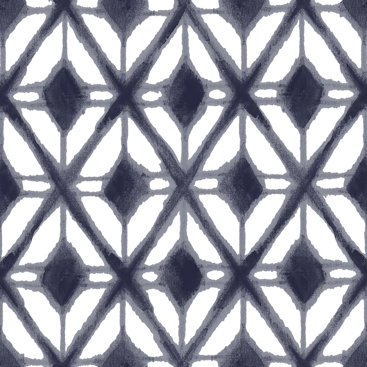 Shibori Geometric Navy Peel and Stick Wallpaper