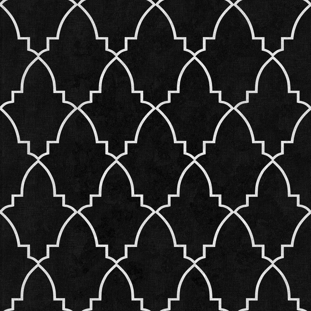 Medina Trellis Black Peel and Stick Wallpaper