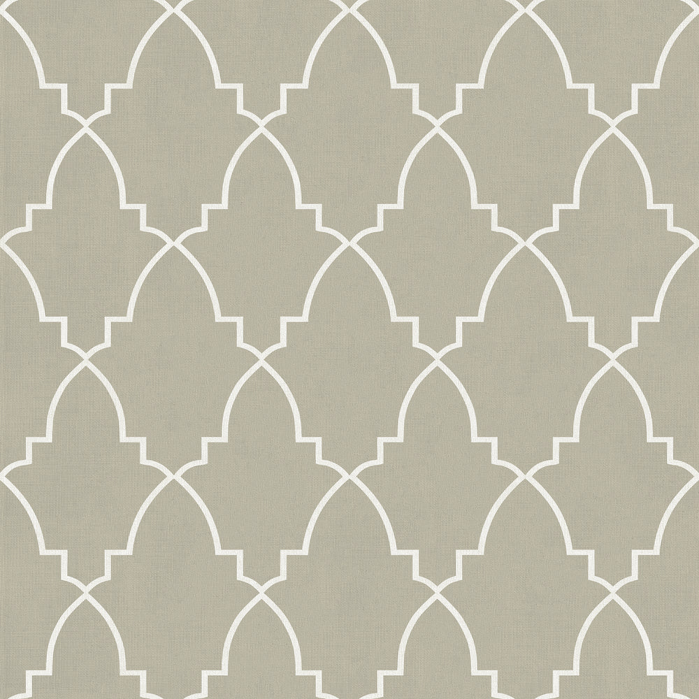 Medina Trellis Taupe Peel and Stick Wallpaper