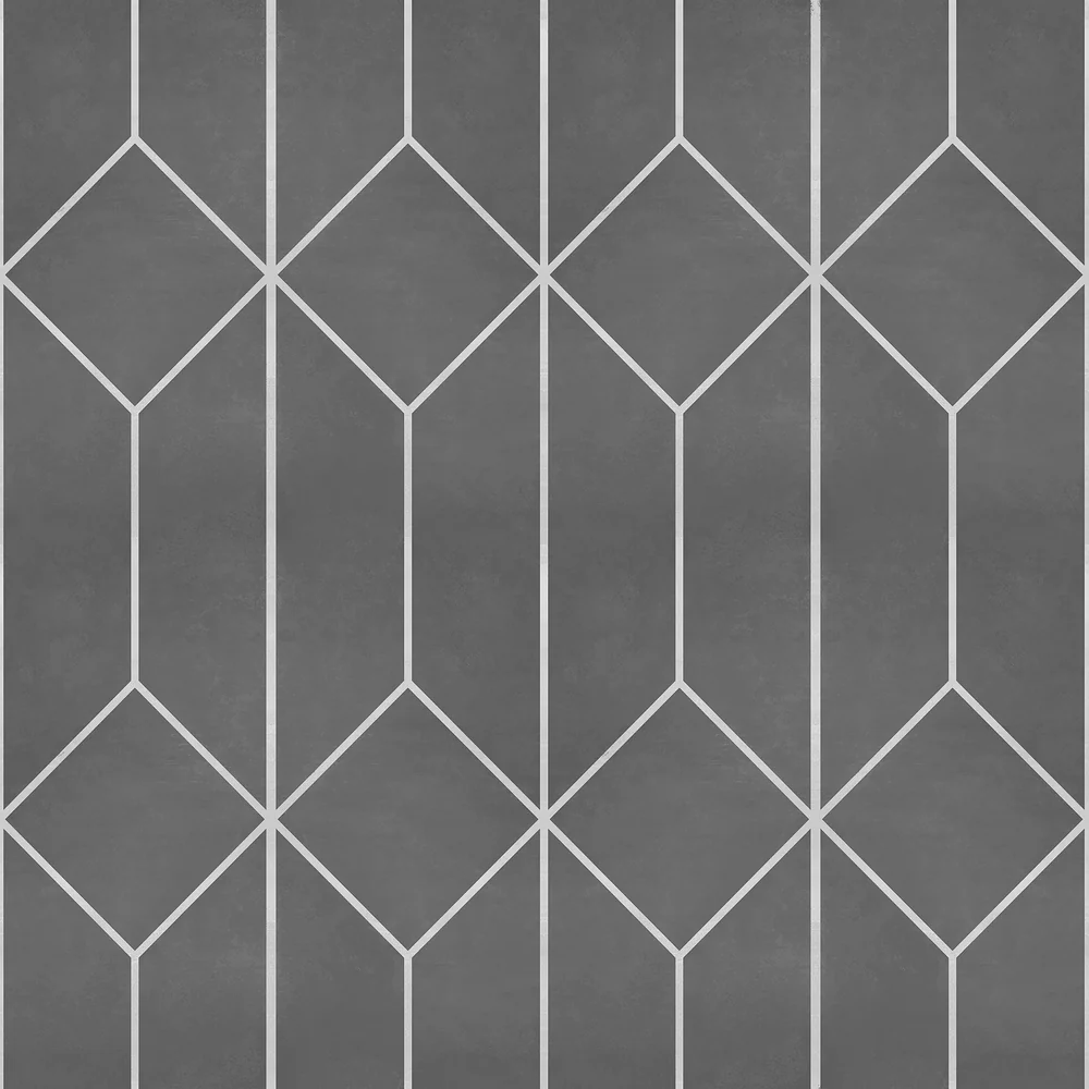 Diamond Trellis Gray Peel and Stick Wallpaper