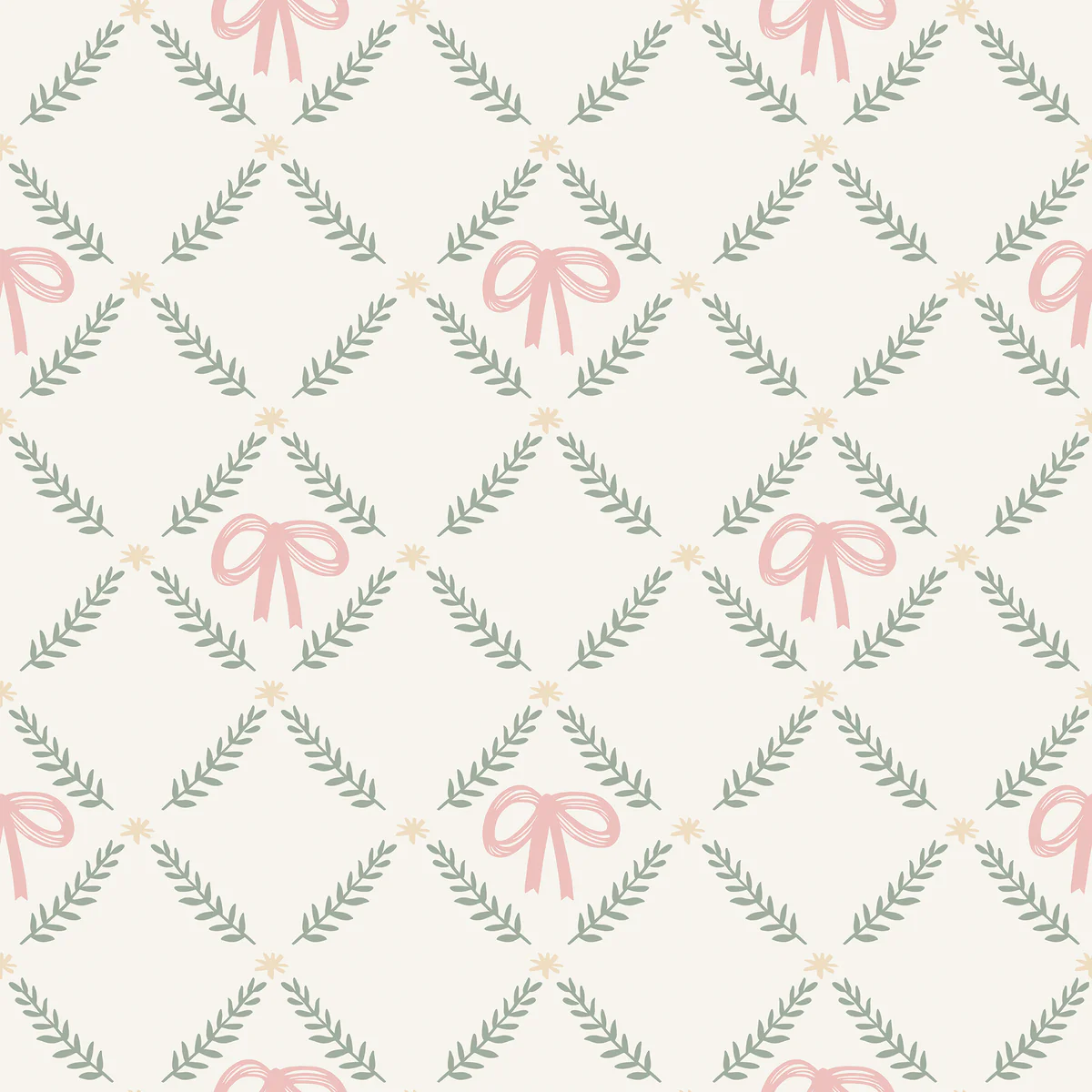 Heirloom Bow Trellis Multicolor Peel and Stick Wallpaper