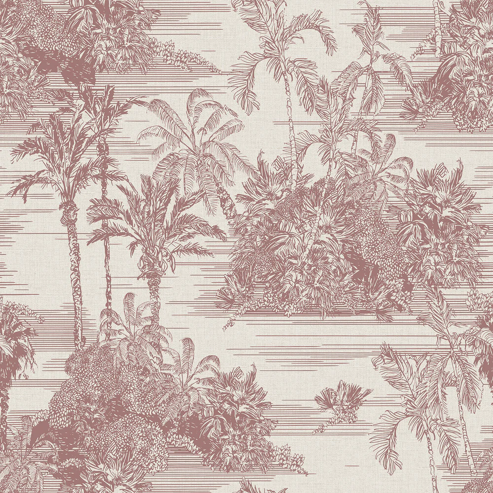 Tropic Archive Toile Red Peel & Stick Wallpaper
