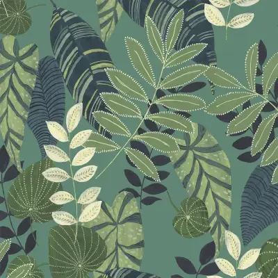 Tropicana Leaves Fabric