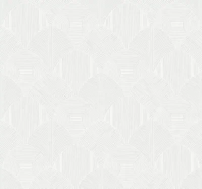 Meyberg Silver Geometric Wallpaper