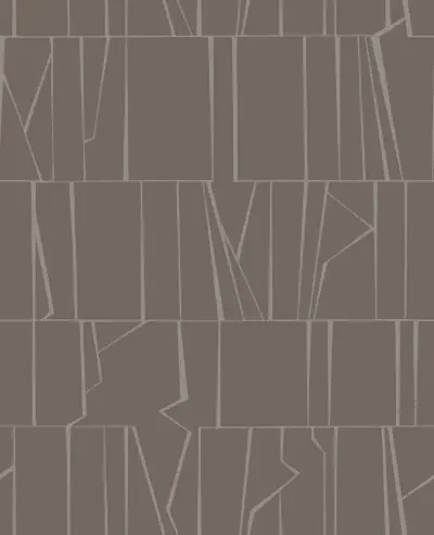 Huntington Chocolate Geometric Stripe Wallpaper