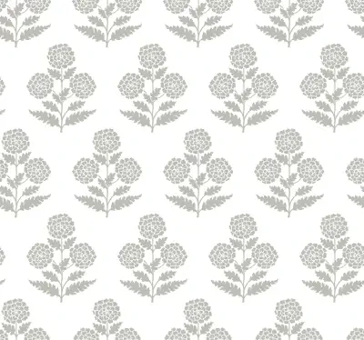 Souci Grey Marigolds Wallpaper