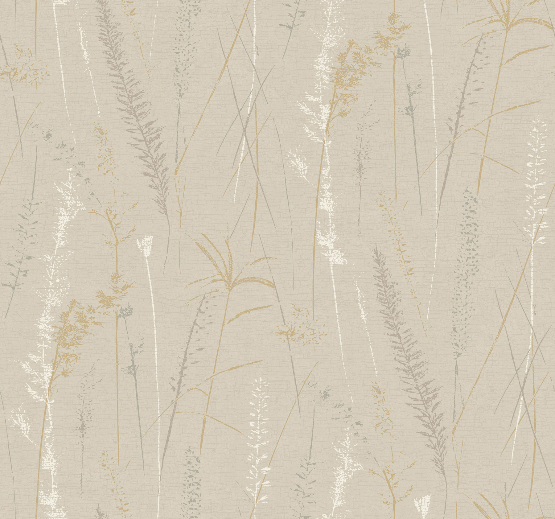 Meadow Splendor Neutral Botanical Wallpaper