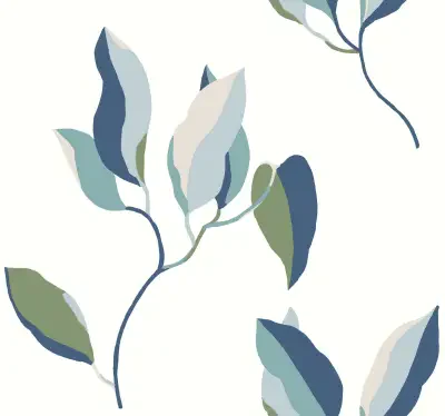 Brushwork Branches Alpine & Cobalt Wallpaper