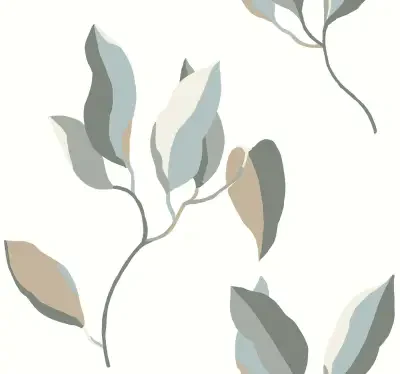 Brushwork Branches Mineral & Olive Wallpaper