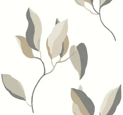 Brushwork Branches Neutral & Gold Wallpaper