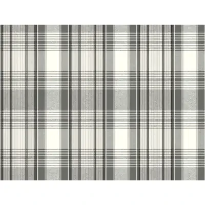Black Bartola Plaid Wallpaper