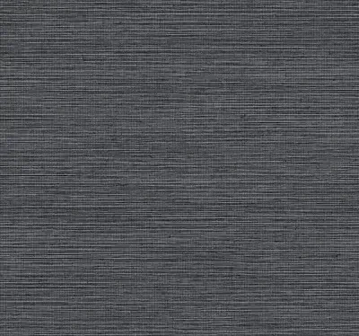 Black Metallic Shining Sisal Grasscloth Wallpaper