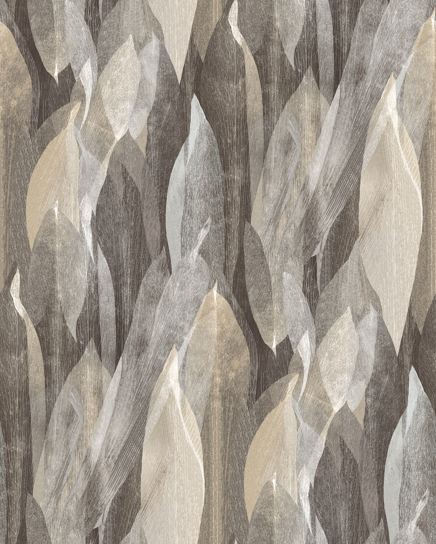 Shimmering Canopy Charcoal Botanical Wallcovering