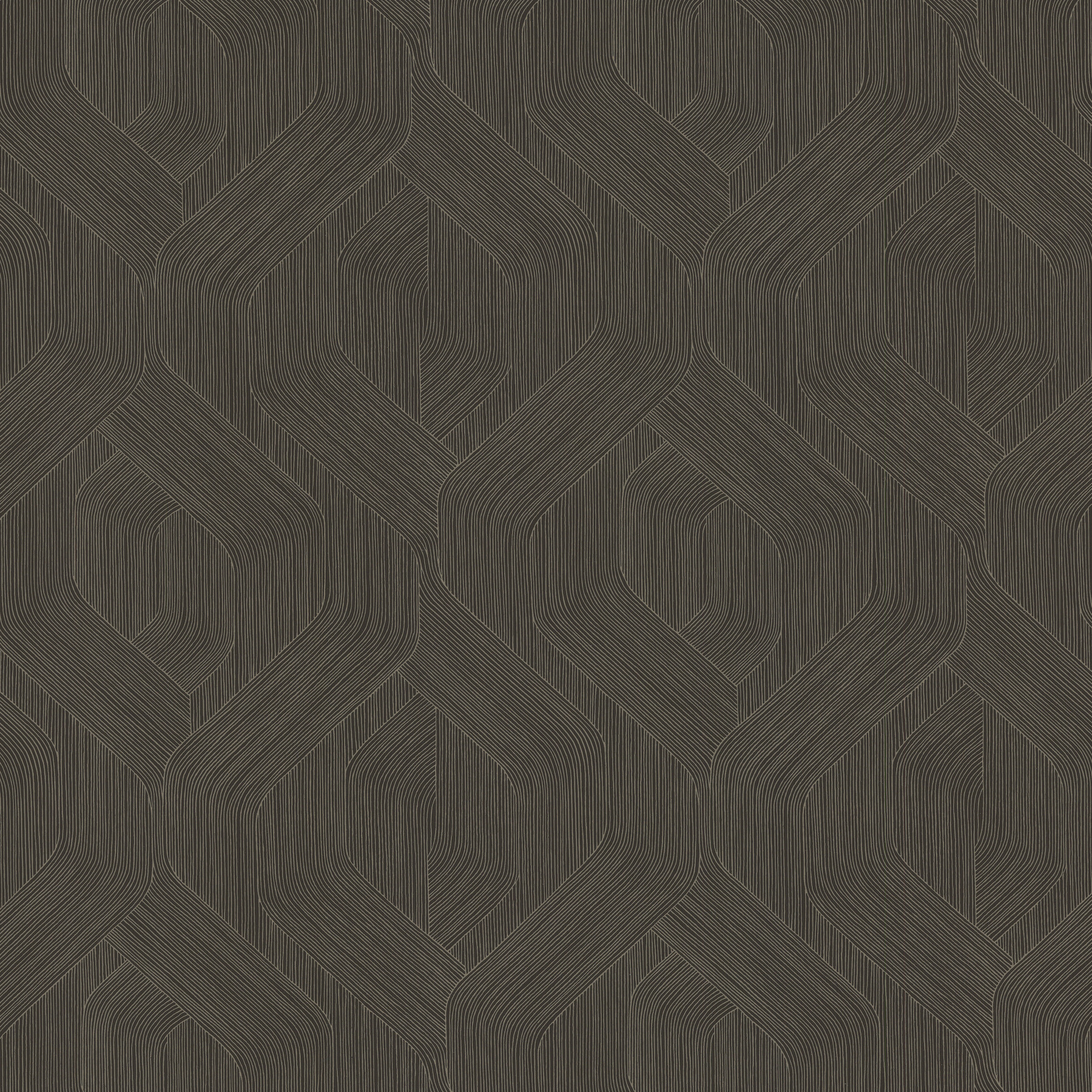 Infinity Chocolate Ogee Wallcovering