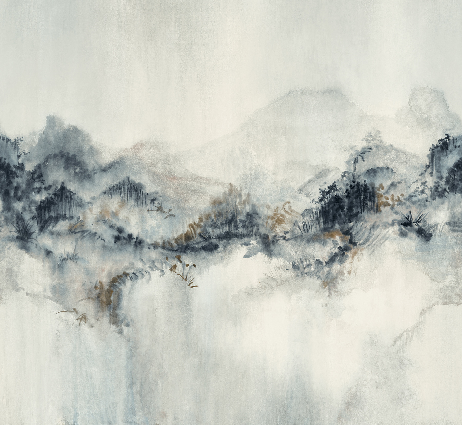 Mystic Overlook Blue Wall Mural