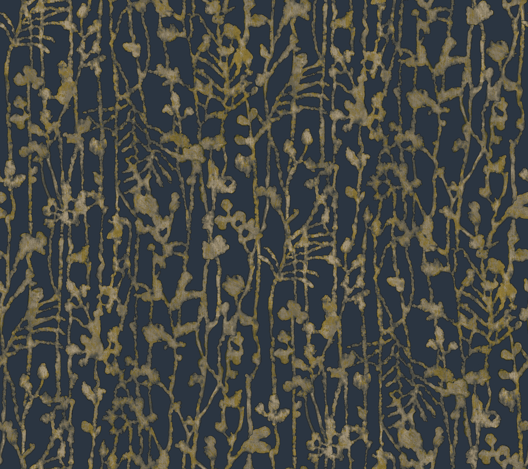 Filigree Navy Abstract Wallpaper