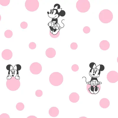 Minnie Dots Pink Wallpaper