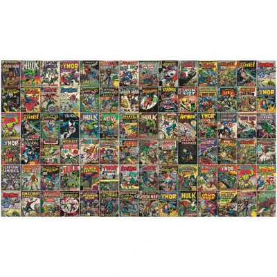 Yellow Marvel Comic Cover Wall Mural