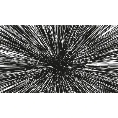 Hyper Space Black Peel & Stick Wall Mural