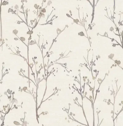 Silverling Lavender Budding Branches Wallpaper