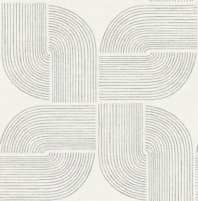 Savoye Black Spiral Arches Wallpaper