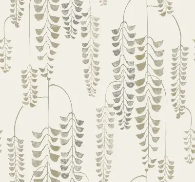 Deco Wisteria Cream & Gold Wallpaper