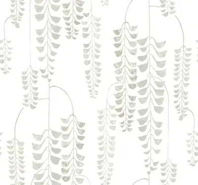 Deco Wisteria White & Cream Wallpaper