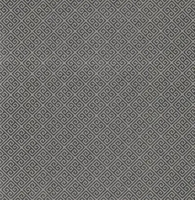 Grecian Geometric Silver & Black Wallpaper