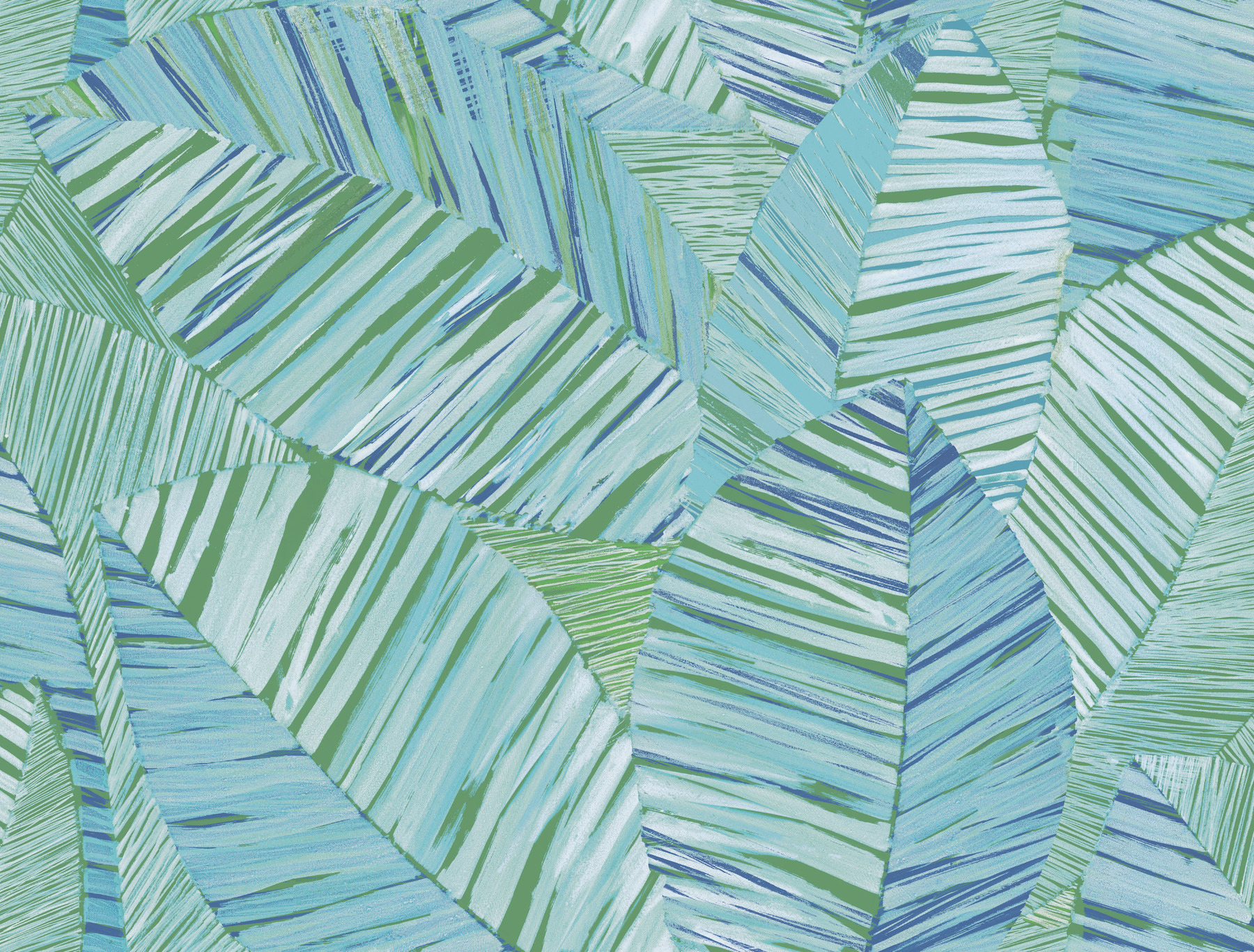 Crown Canopy Blue Palm Peel + Stick Wallpaper