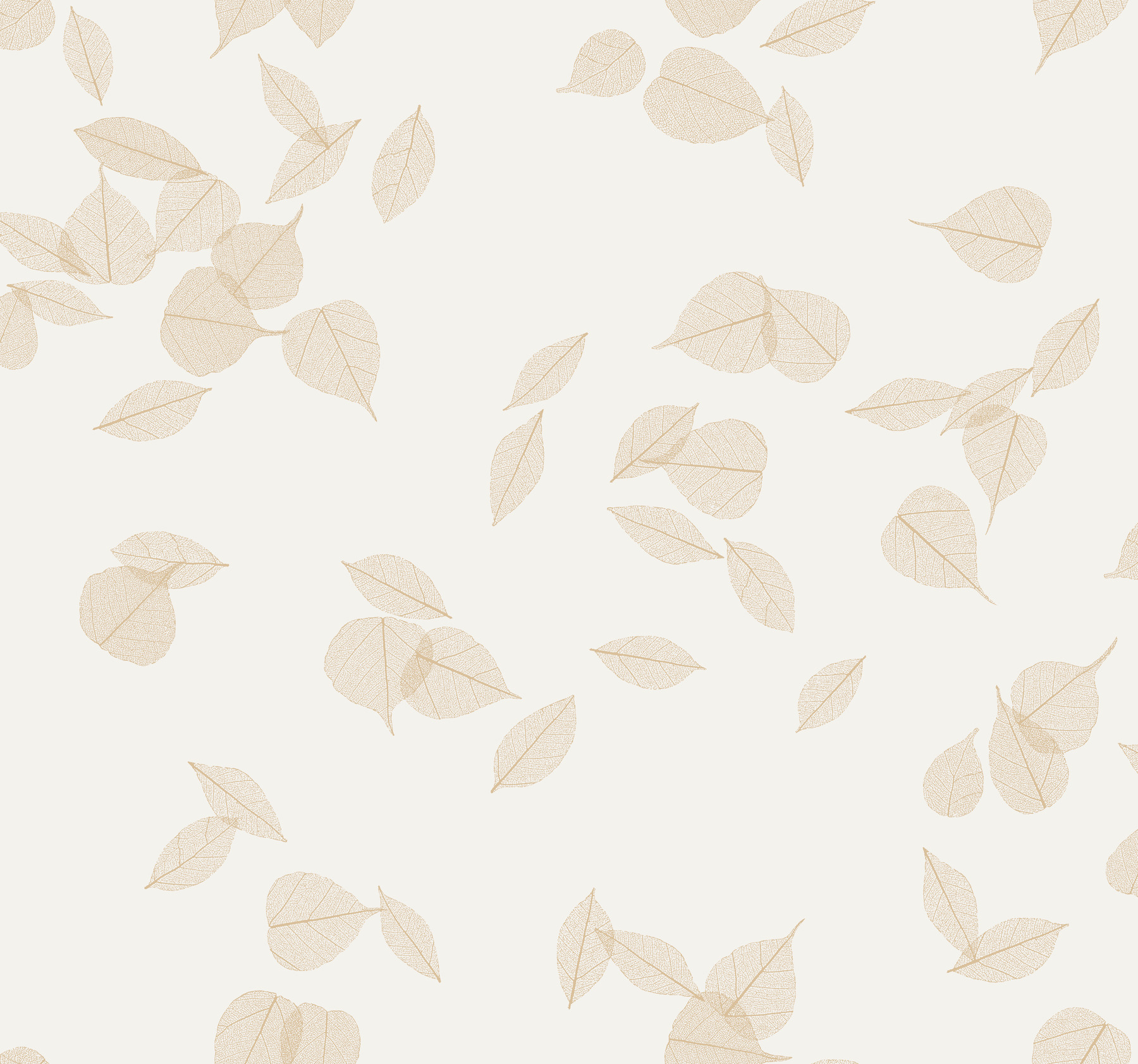 Myles Gold Leaves Wallpaper