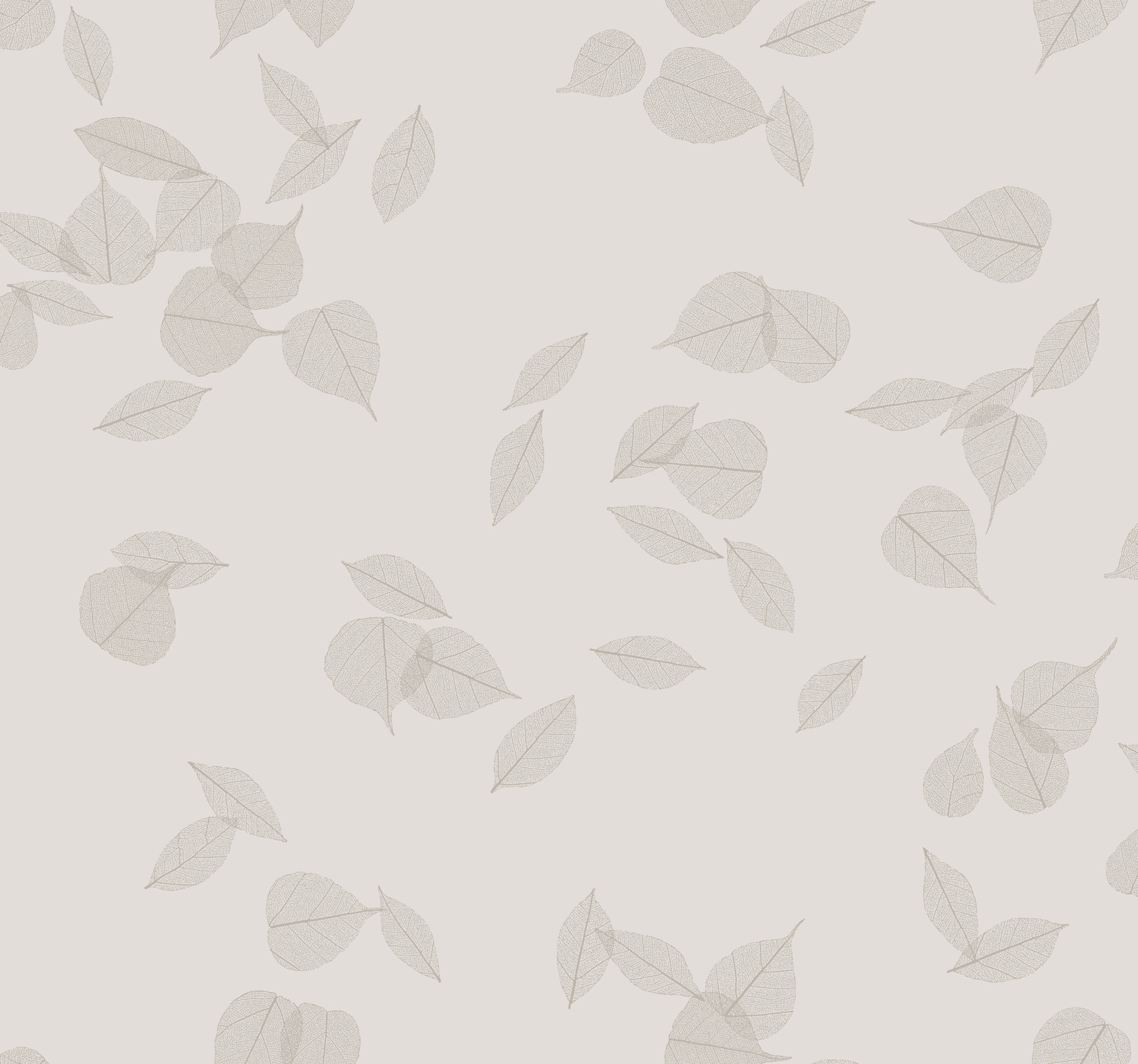 Myles Light Grey Leaves Wallpaper