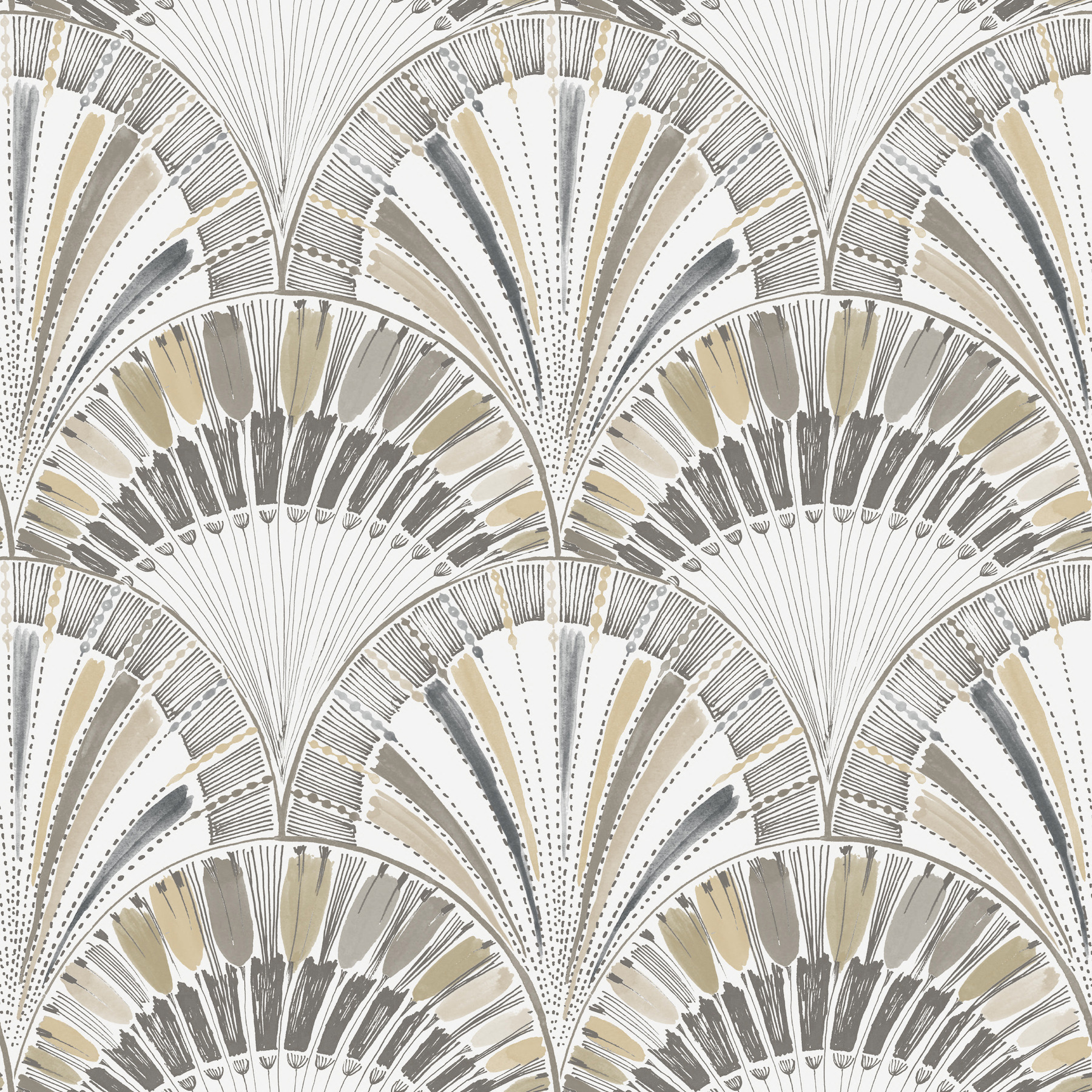 Myla Neutral Fanning Reeds Wallpaper