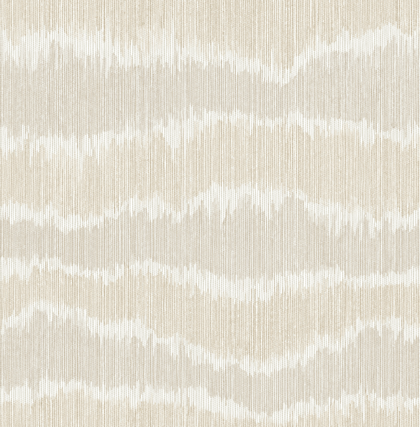 Wiggle Neutral Ikat Stripe Wallpaper