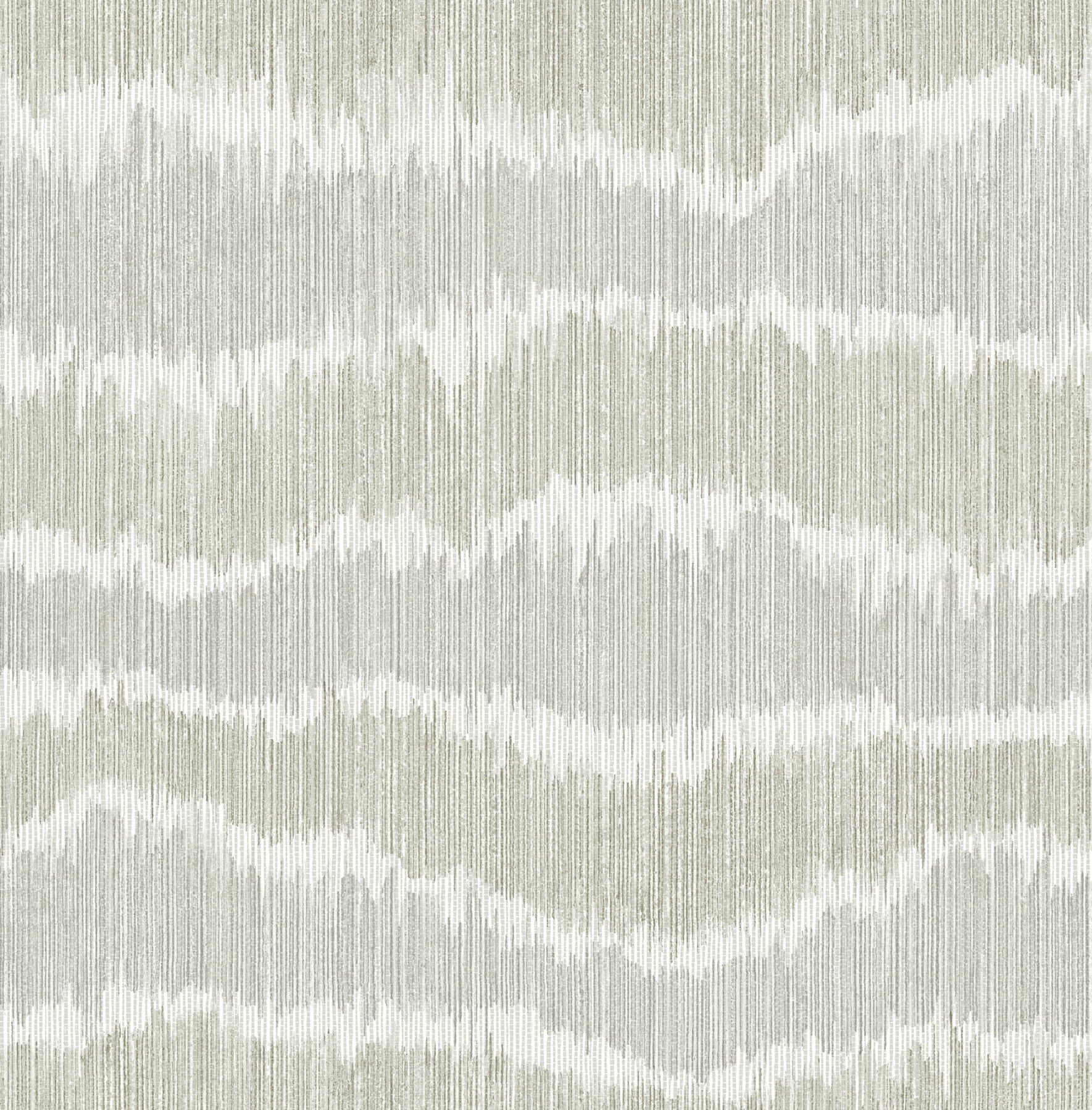 Wiggle Grey Ikat Stripe Wallpaper