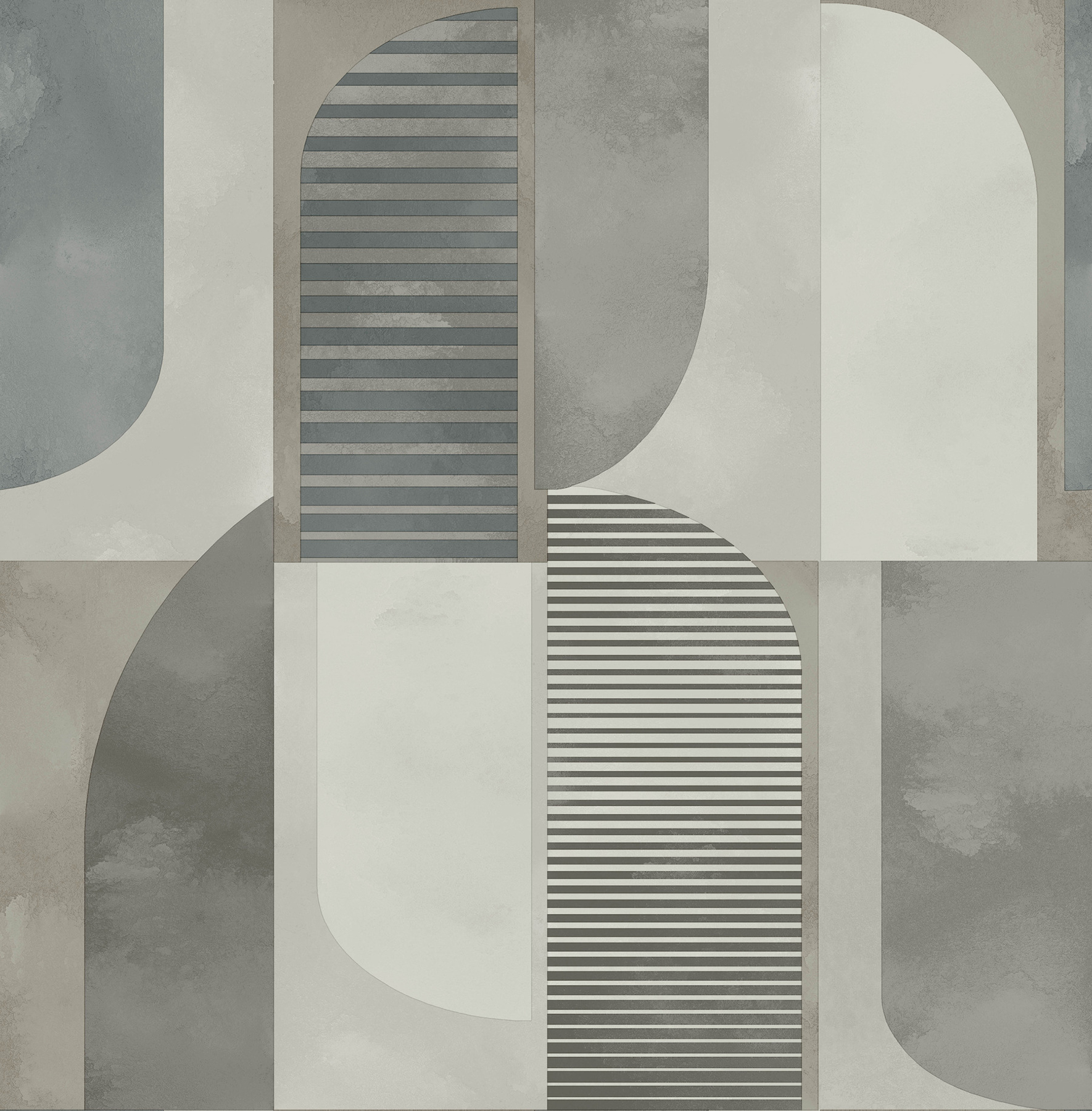 Otto Slate Abstract Geometric Wallpaper