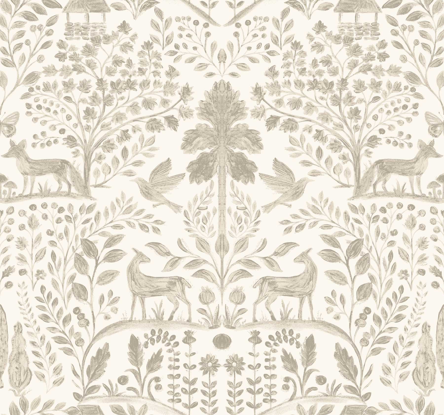 Anoki Beige Scenic Woodlands Wallpaper