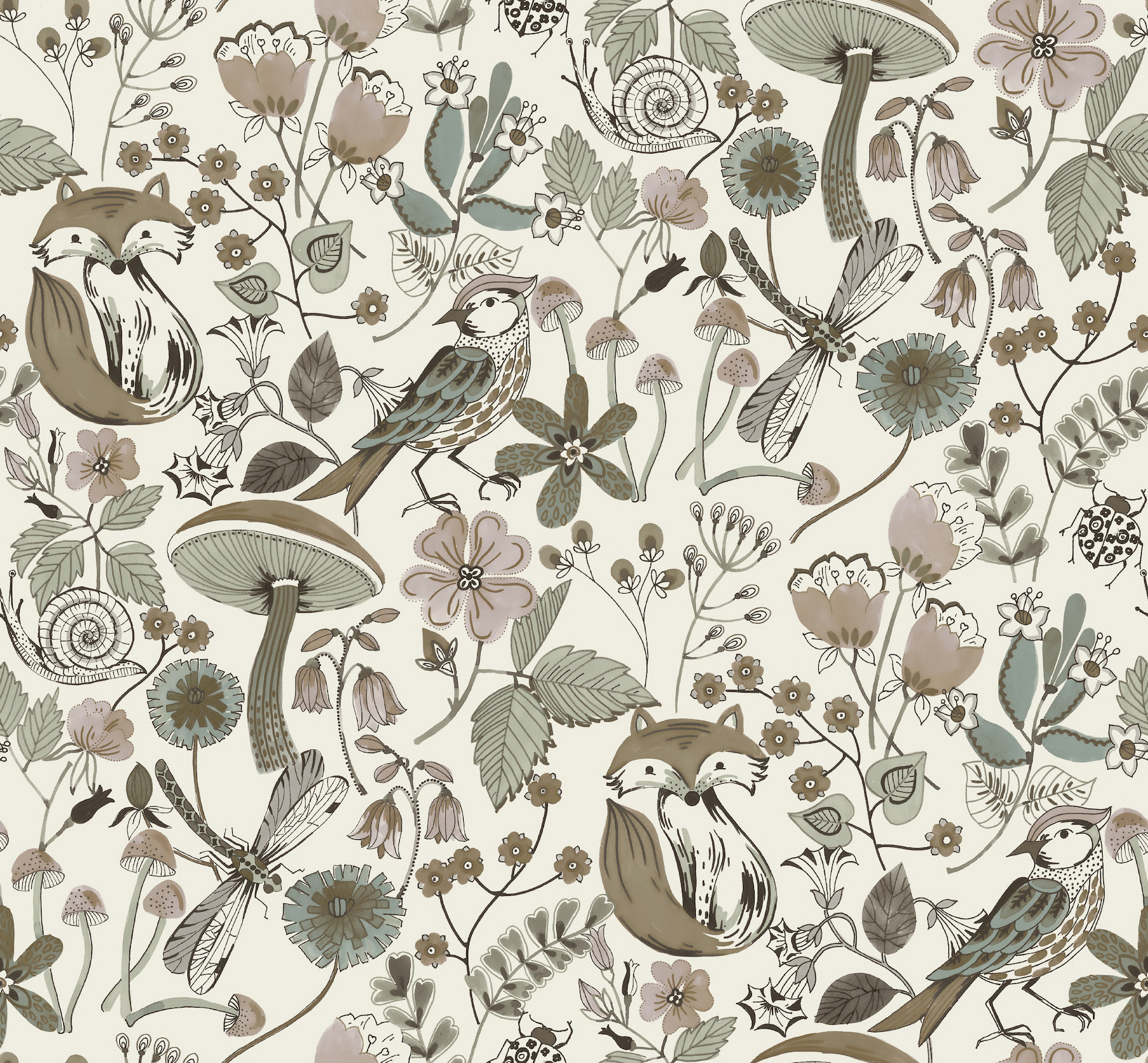 Wonder Chocolate Woodland Animals Wallpaper