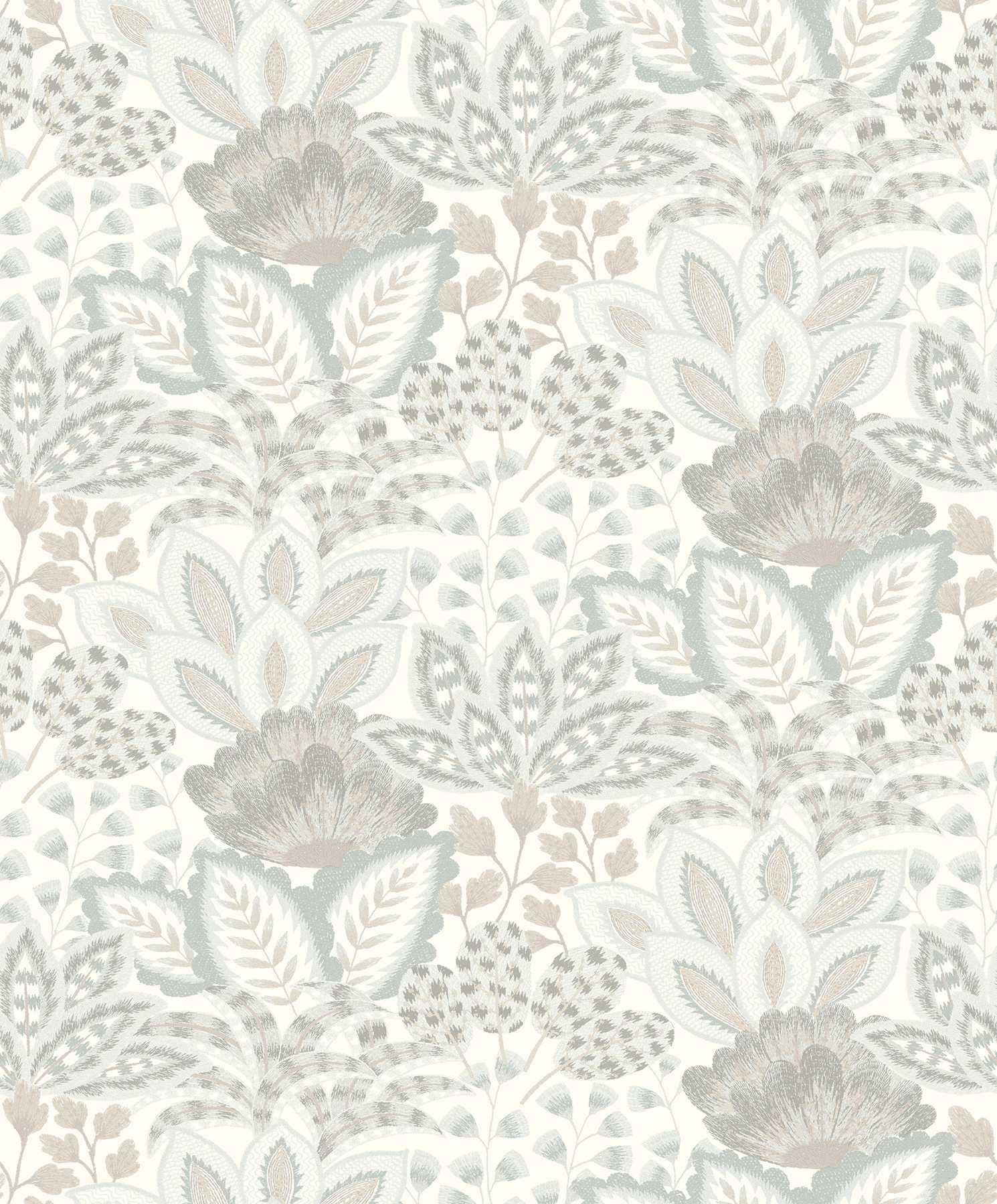 Catherine Ivory Botanical Wallpaper