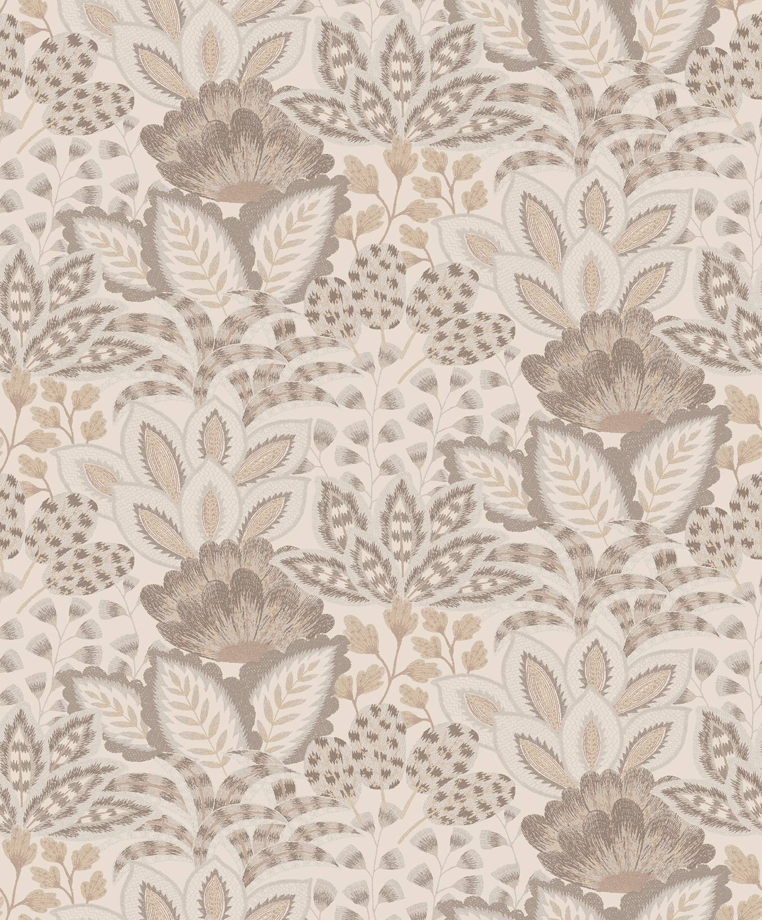 Catherine Neutral Botanical Wallpaper