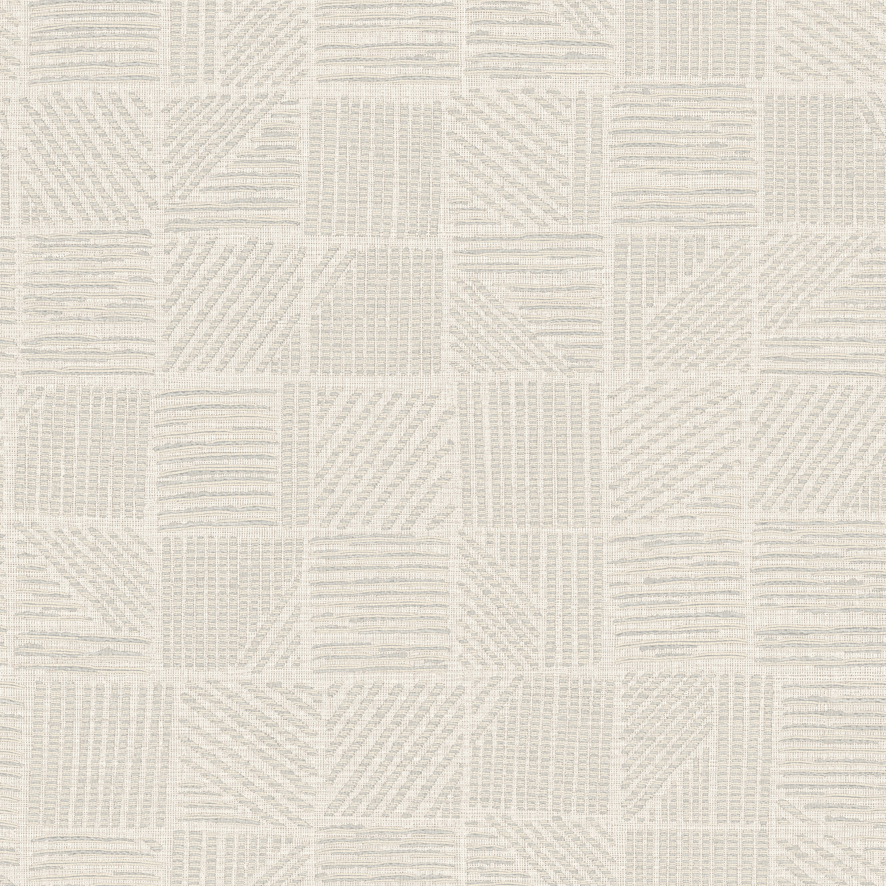 Chiseled Patchwork Beige Faux Fabric Wallpaper
