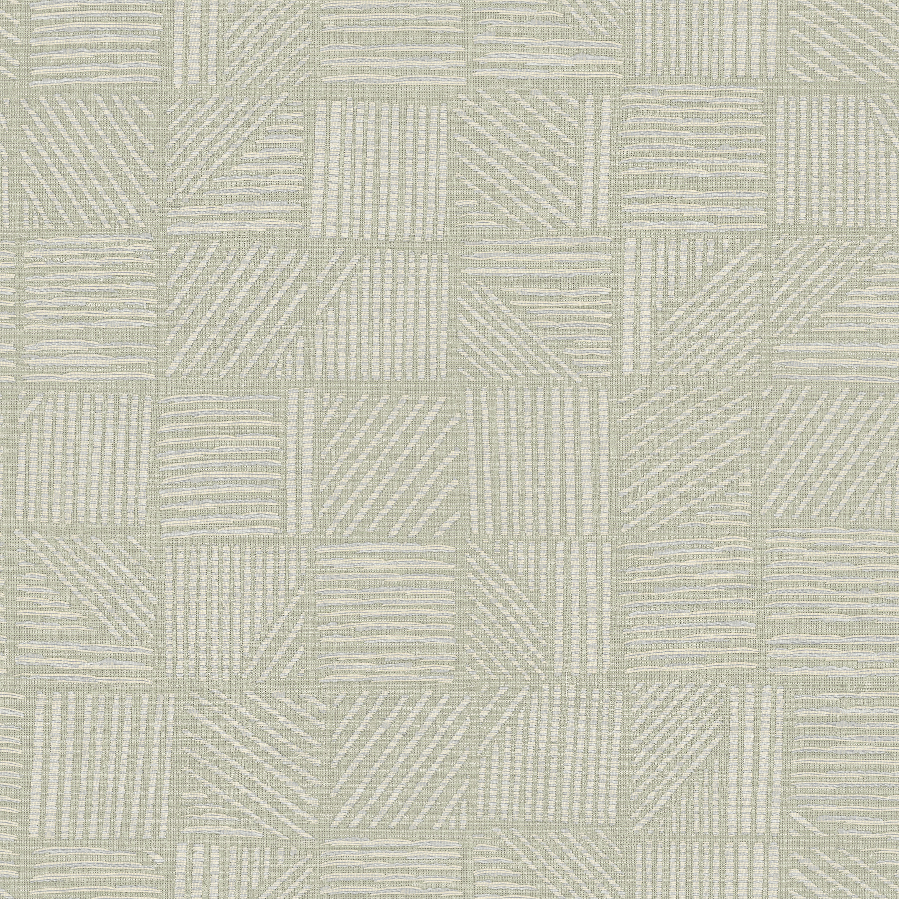 Chiseled Patchwork Sage Faux Fabric Wallpaper