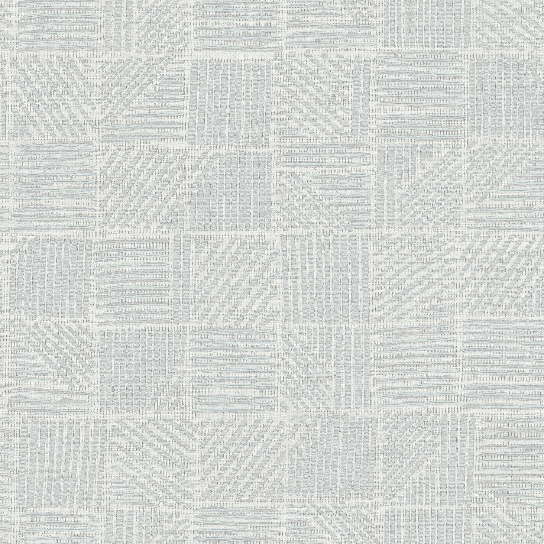 Chiseled Patchwork Grey Faux Fabric Wallpaper