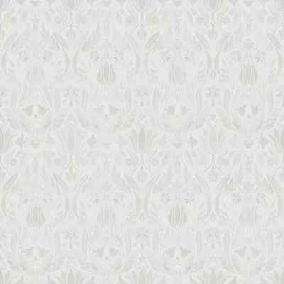 Ludvig Beige Floral Ogee Wallpaper