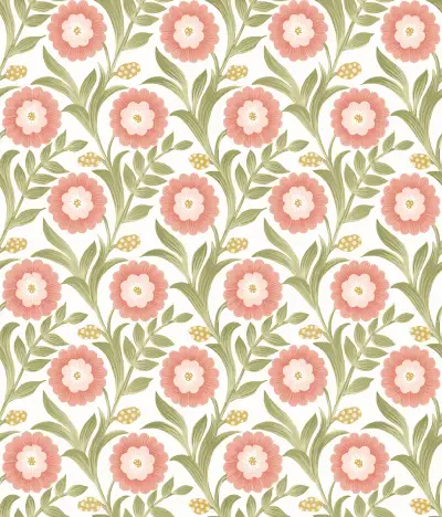 Lillian Pink Floral Vine Peel & Stick Wallpaper