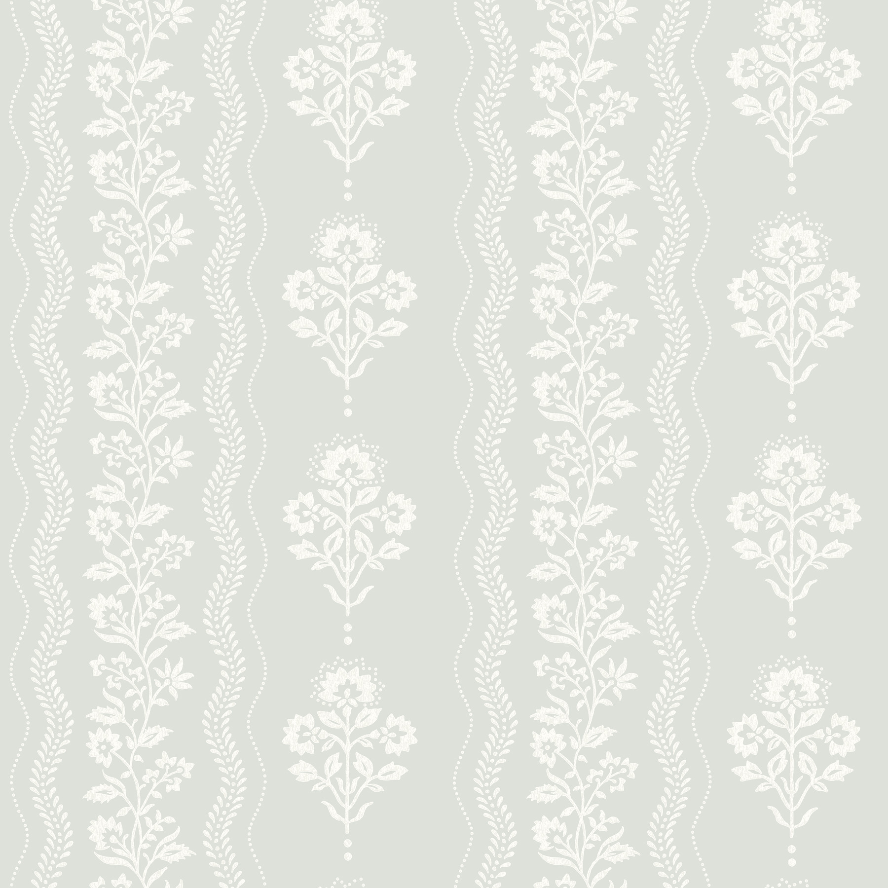 Lenea Aqua Floral Stripe Wallpaper