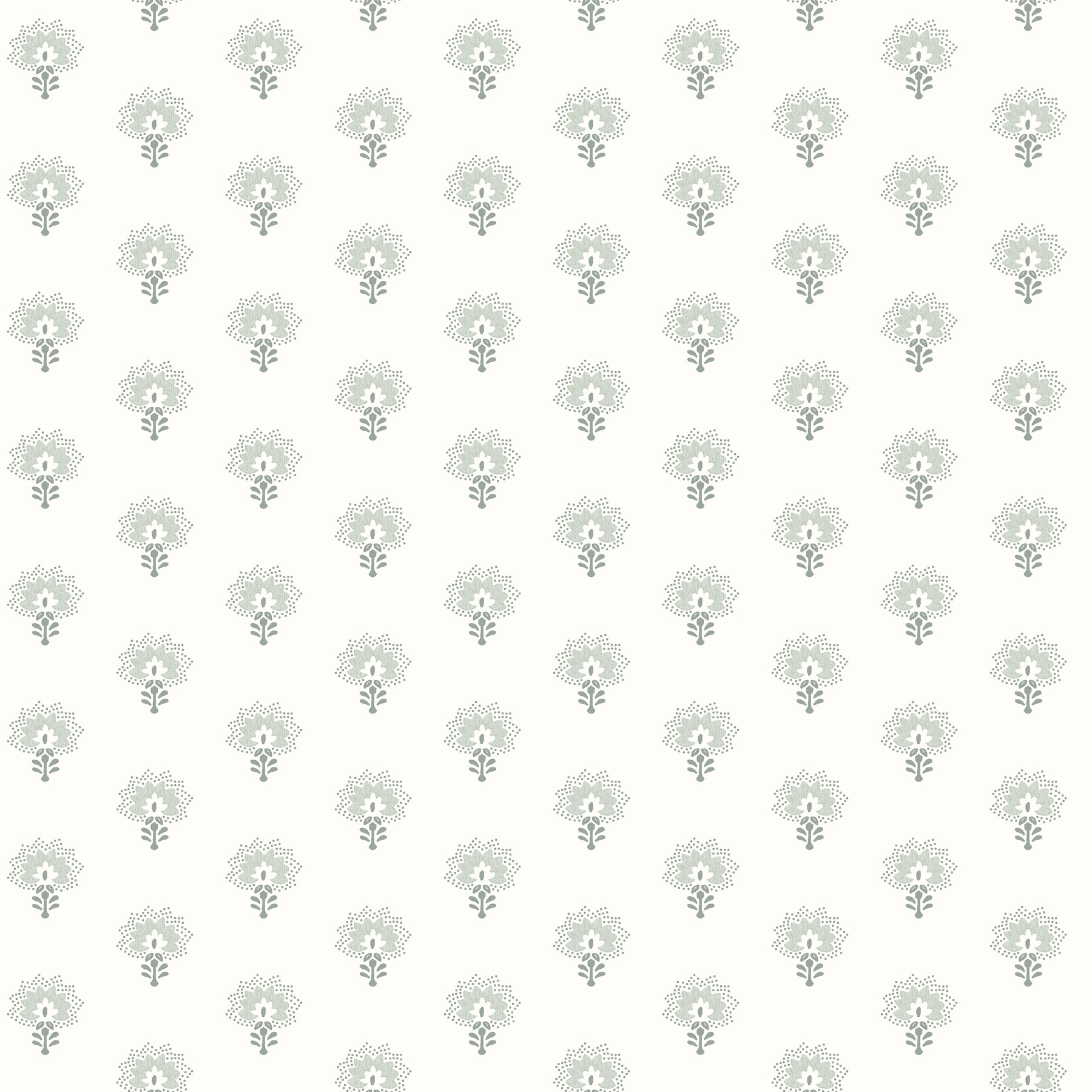 Hilda Aqua Floral Medallion Wallpaper