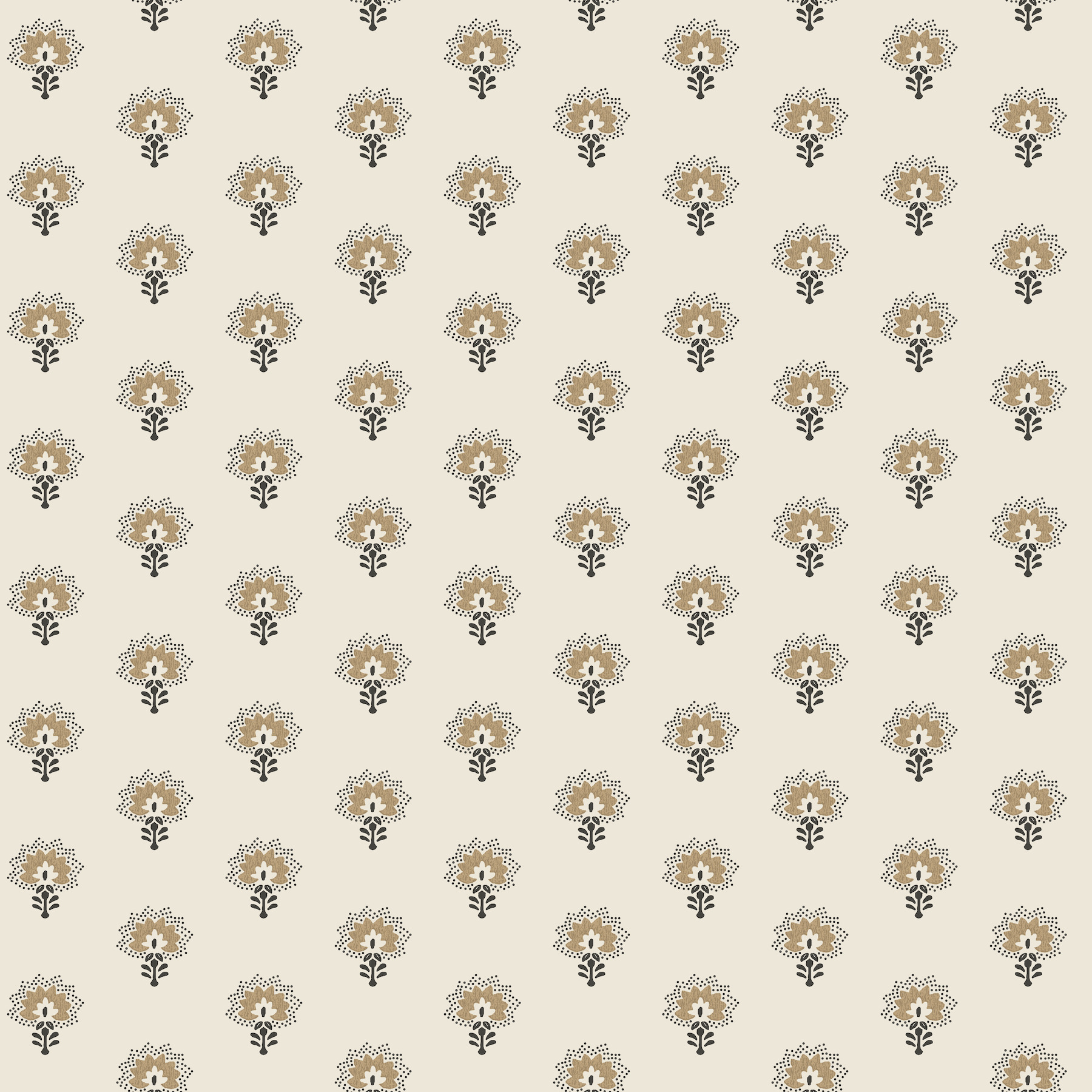 Hilda Butter Floral Medallion Wallpaper