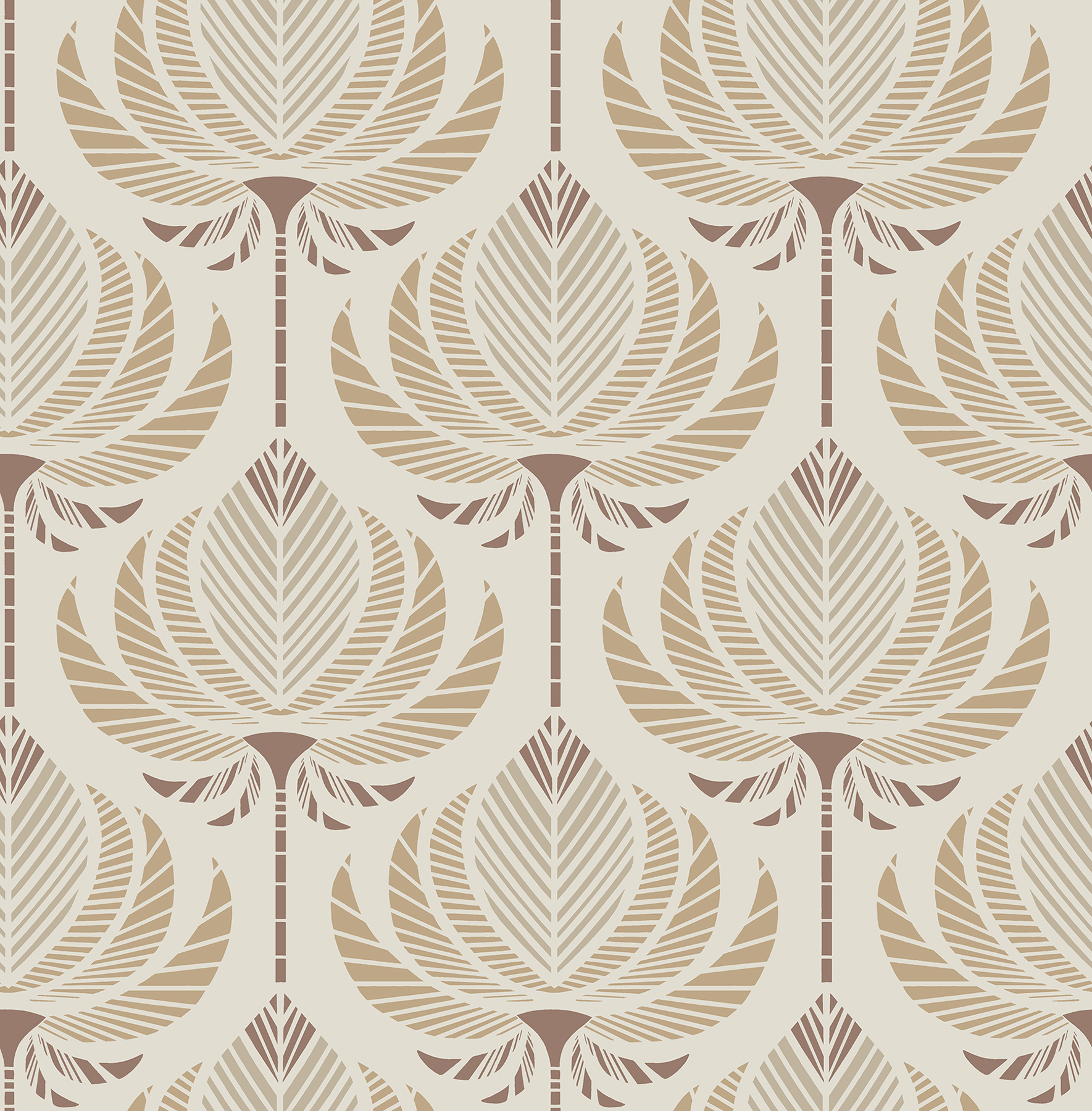 Ferrenby Apricot Floral Fan Wallpaper