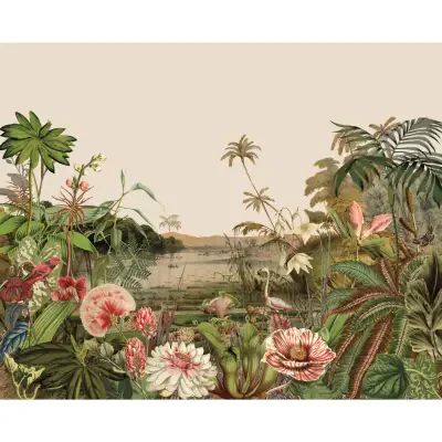 Floating Gardens Green Wall Mural