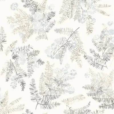 Frith Light Blue Botanical Wallpaper